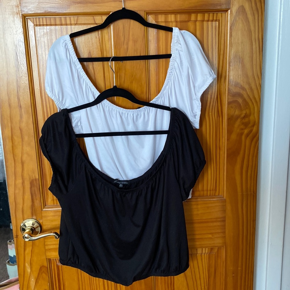 Bundle of 2 off the shoulder crop tops